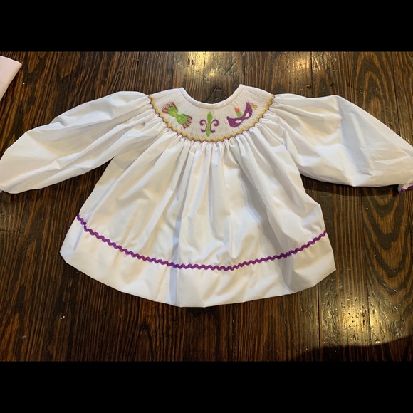 smockingbird Other - Smocked Mardi Gras top